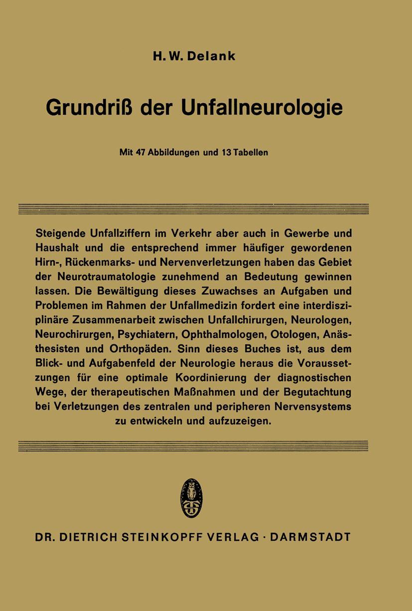 Vorderes Coverbild Grundriß der Unfallneurologie