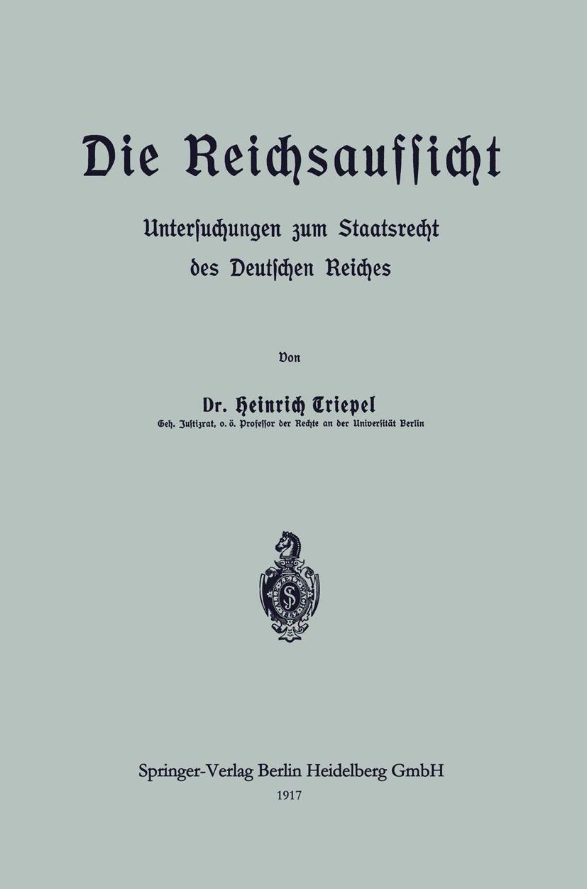 Vorderes Coverbild Die Reichsaufsicht
