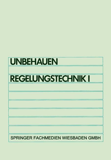 Vorderes Coverbild Regelungstechnik I