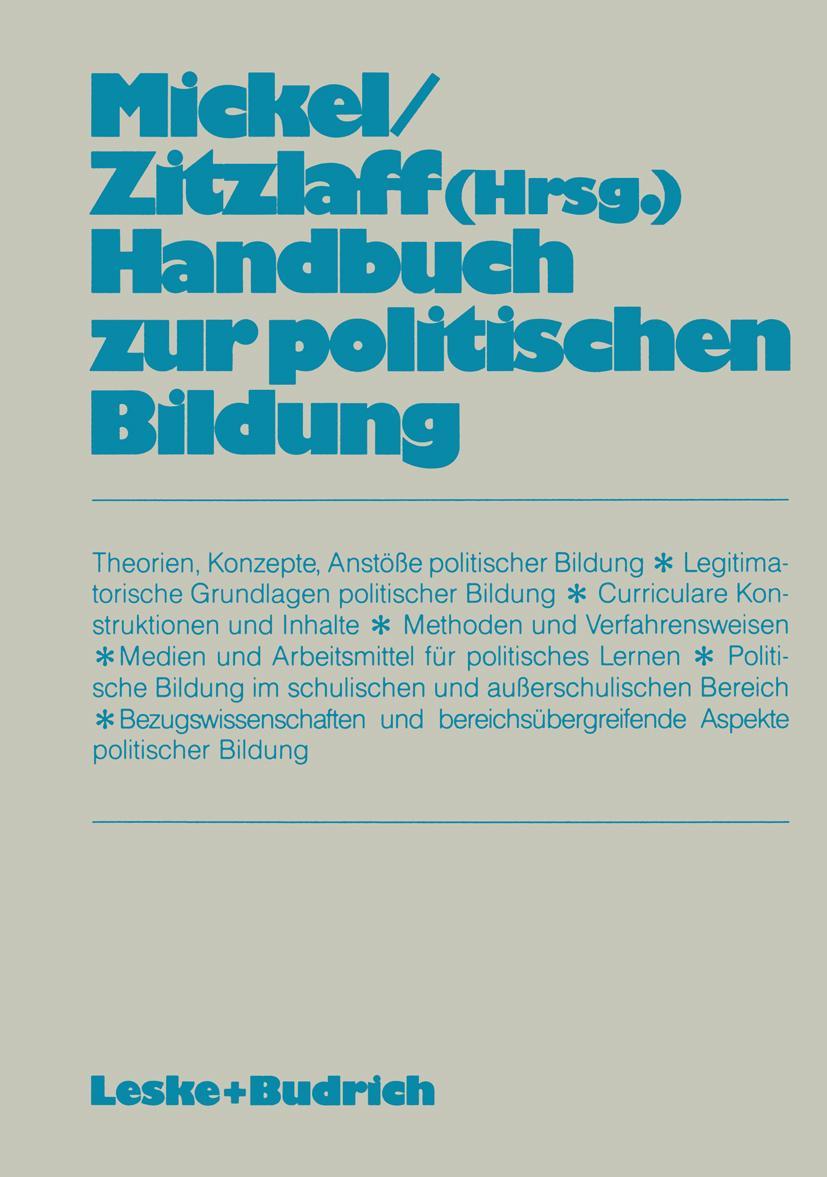 Vorderes Coverbild Handbuch zur politischen Bildung