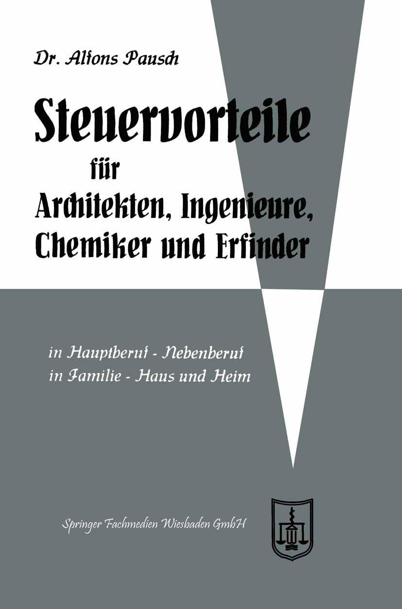 Vorderes Coverbild Steuervorteile für Architekten, Ingenieure, Chemiker und Erfinder