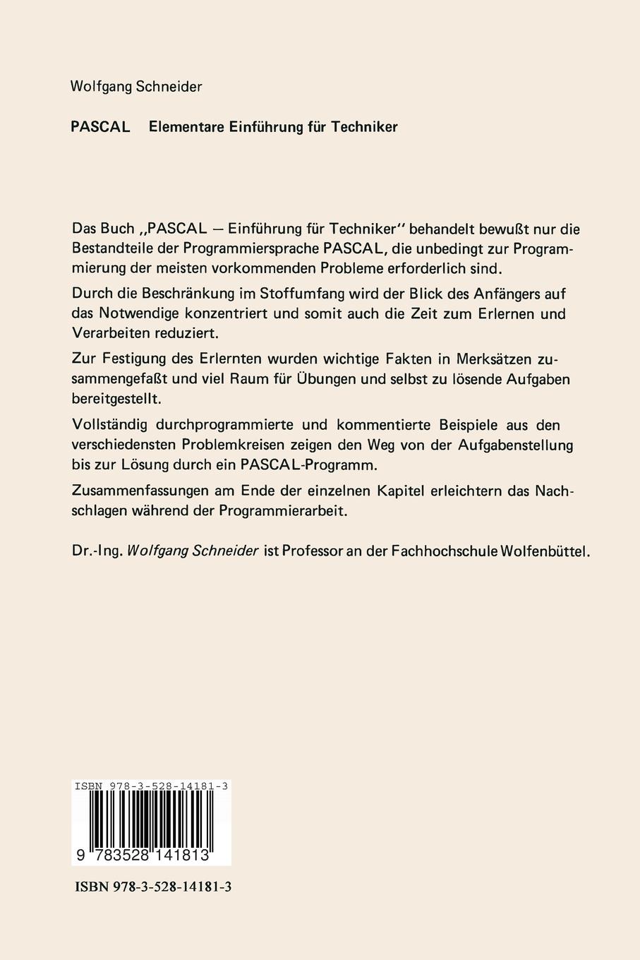 Rückseitencover PASCAL