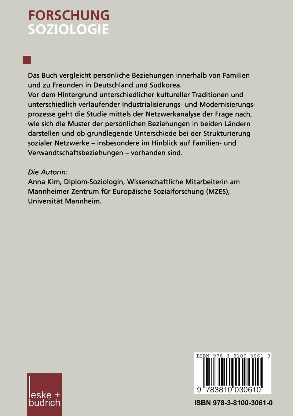 Rückseitencover Familie und soziale Netzwerke