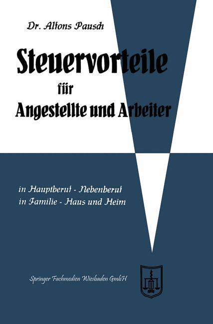 Vorderes Coverbild Steuervorteile für Angestellte und Arbeiter