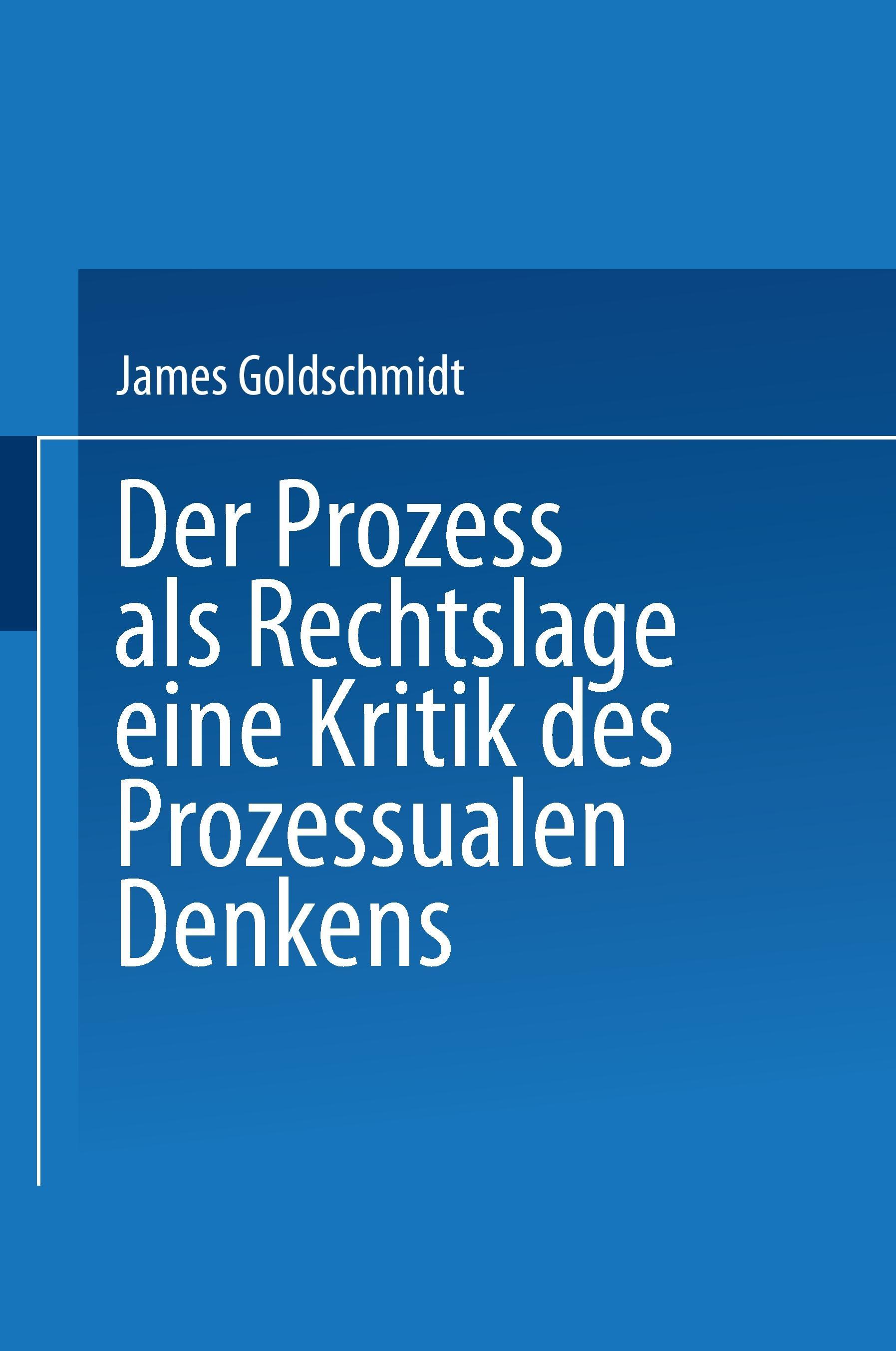 Vorderes Coverbild Der Prozess als Rechtslage
