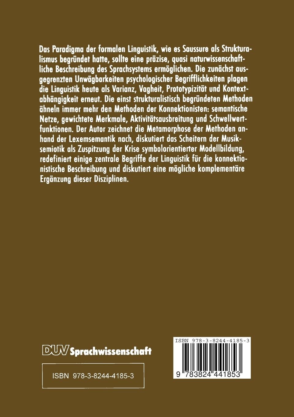 Rückseitencover Von Saussure zum Konnektionismus