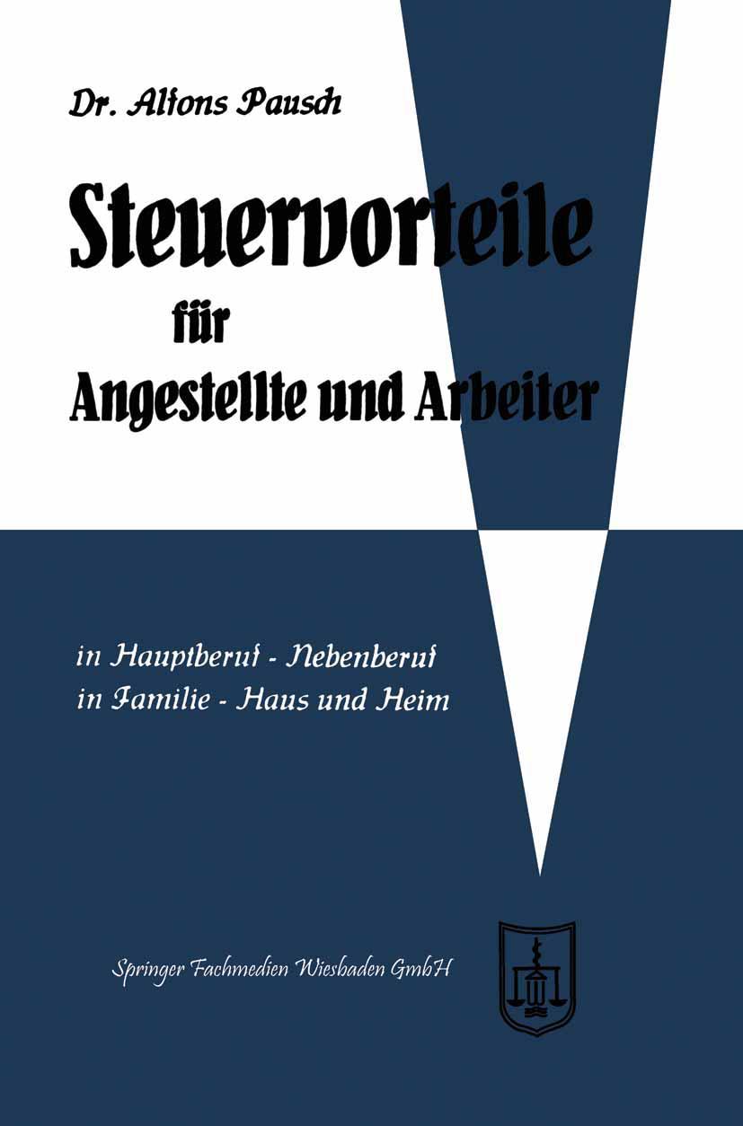 Vorderes Coverbild Steuervorteile für Angestellte und Arbeiter