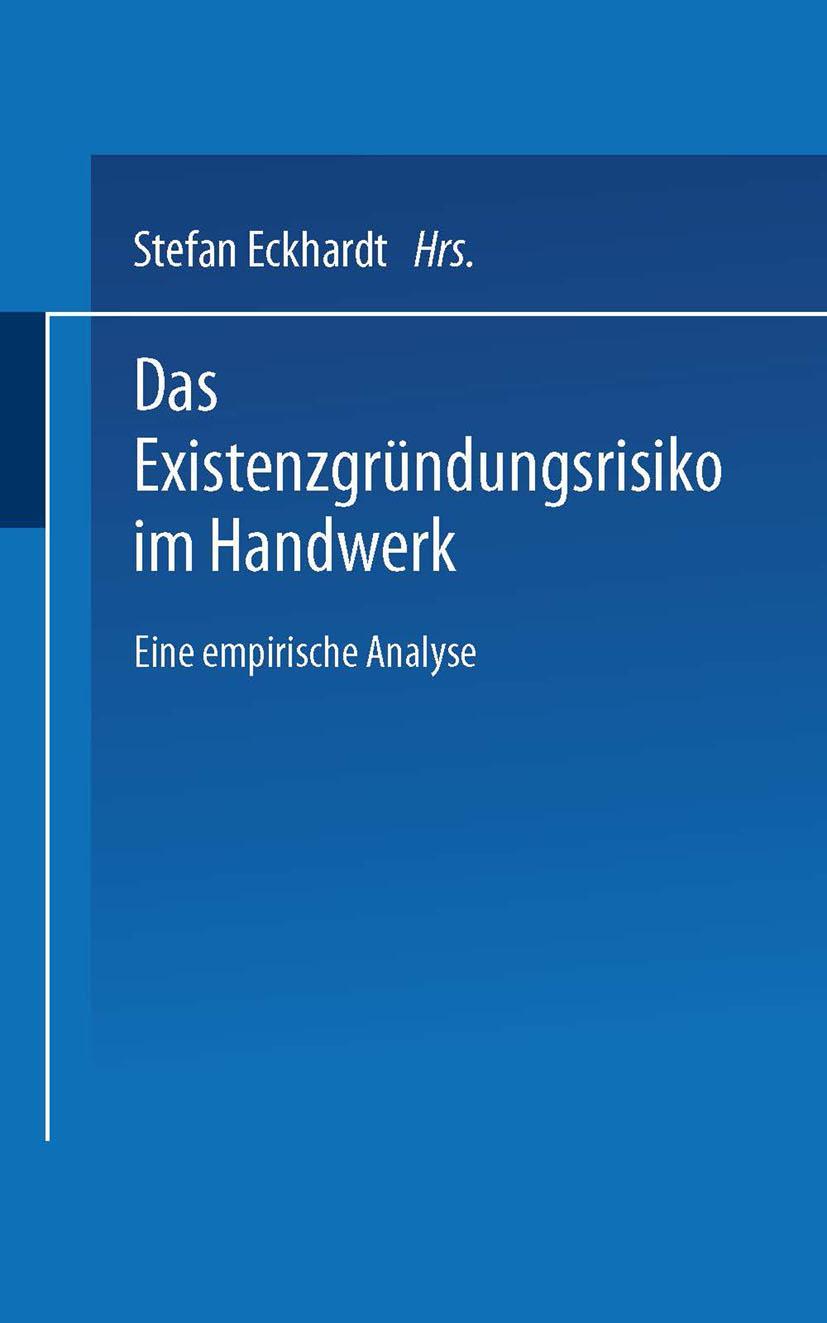 Vorderes Coverbild Das Existenzgründungsrisiko im Handwerk