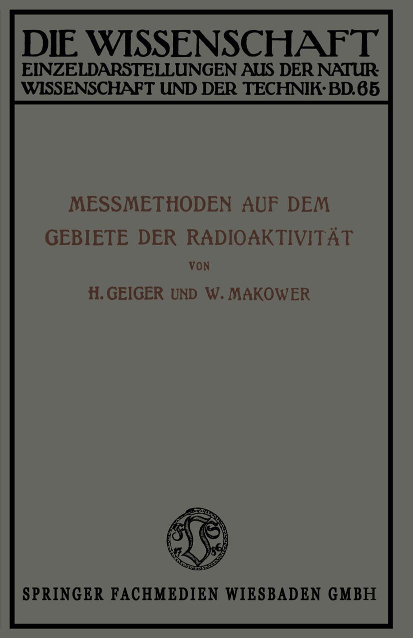 Vorderes Coverbild Meßmethoden auf dem Gebiete der Radioaktivität