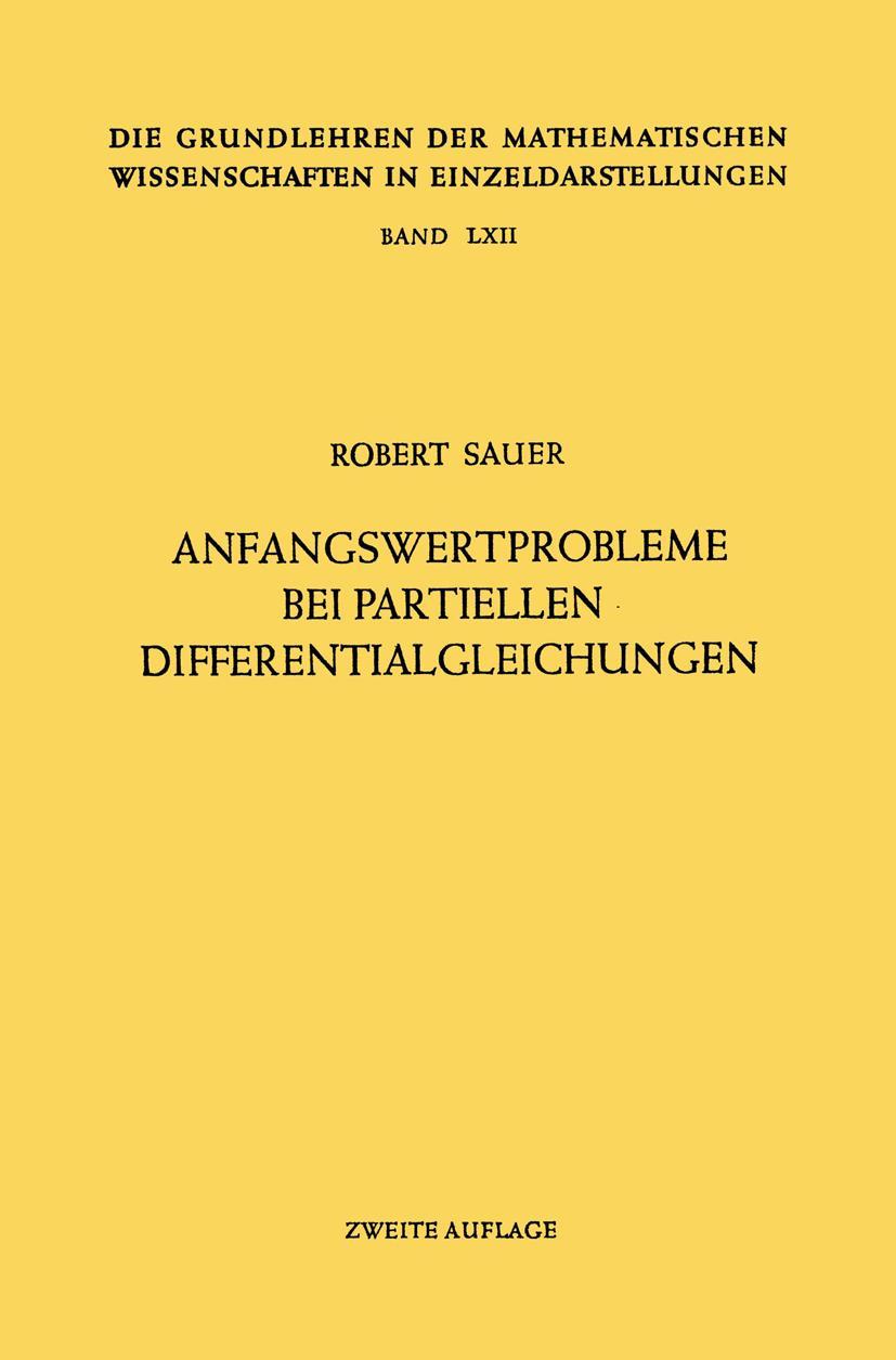 Vorderes Coverbild Anfangswertprobleme bei Partiellen Differentialgleichungen