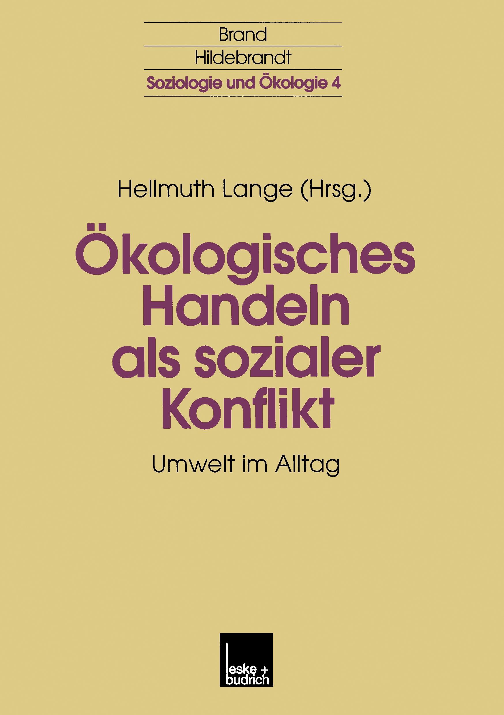 Vorderes Coverbild Ökologisches Handeln als sozialer Konflikt