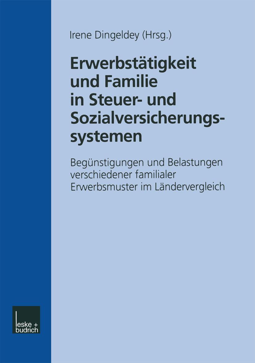 Vorderes Coverbild Erwerbstätigkeit und Familie in Steuer- und Sozialversicherungssystemen