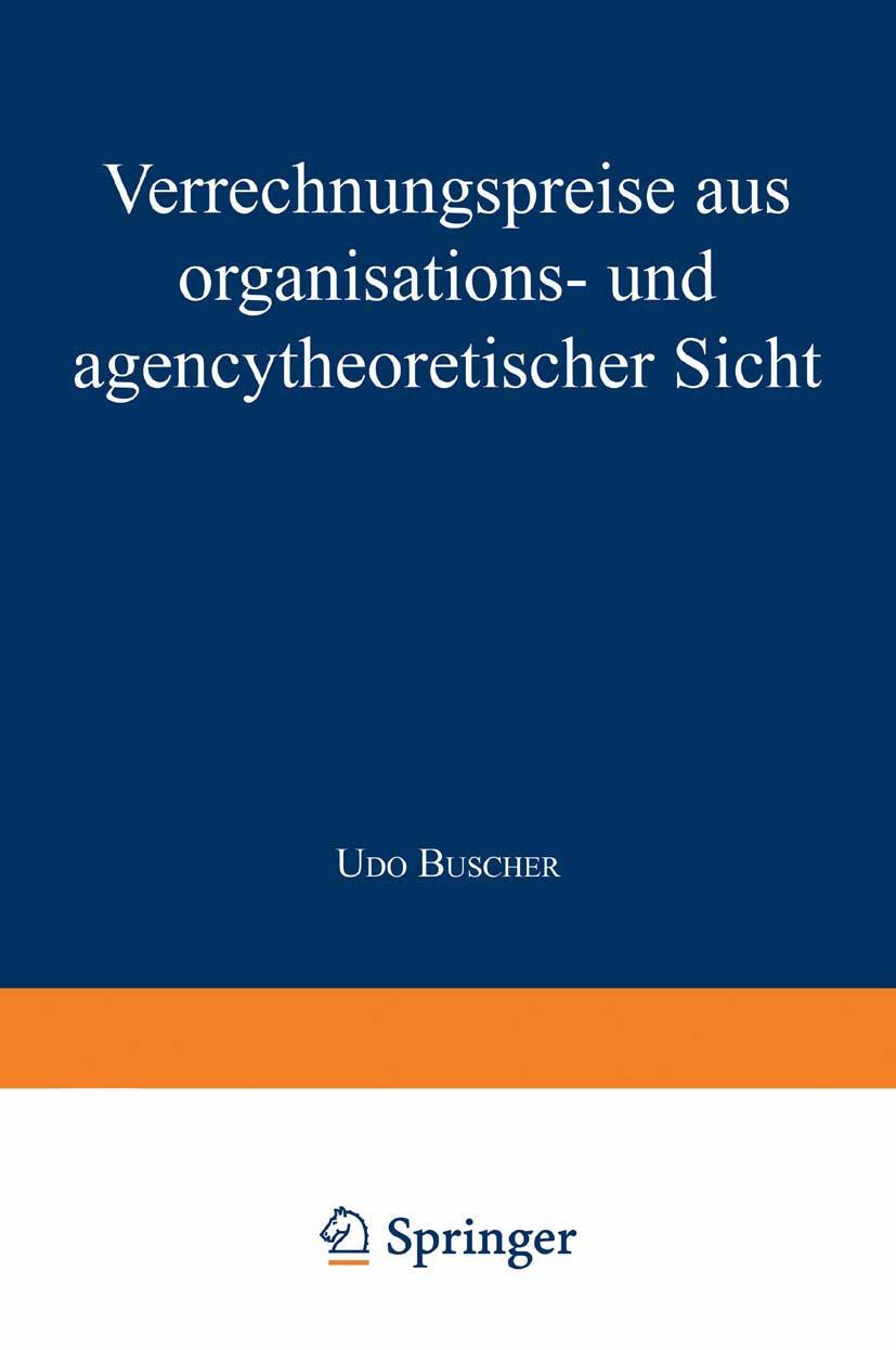 Vorderes Coverbild Verrechnungspreise aus organisations- und agencytheoretischer Sicht