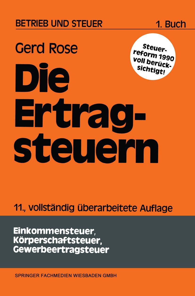 Vorderes Coverbild Die Ertragsteuern