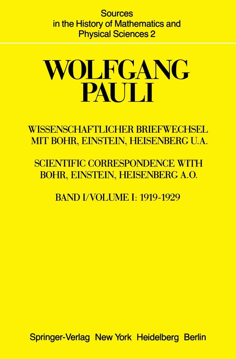 Vorderes Coverbild Wissenschaftlicher Briefwechsel mit Bohr, Einstein, Heisenberg u.a.