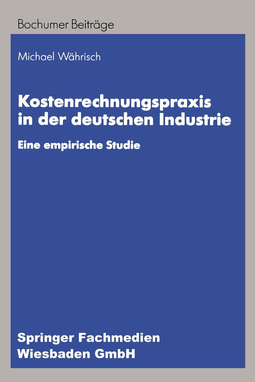 Vorderes Coverbild Kostenrechnungspraxis in der deutschen Industrie