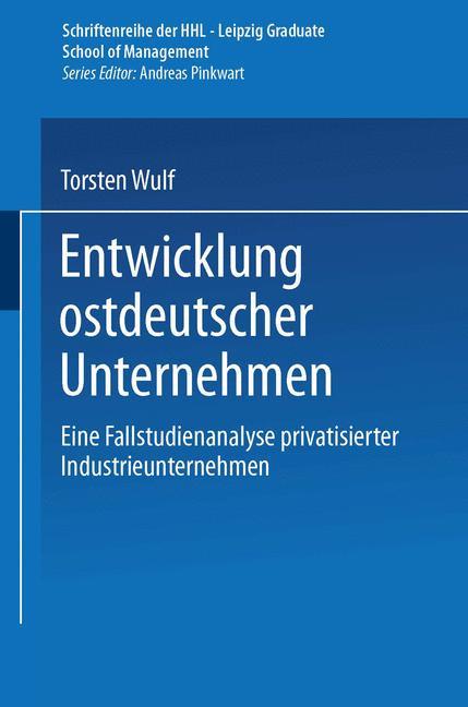 Vorderes Coverbild Entwicklung ostdeutscher Unternehmen