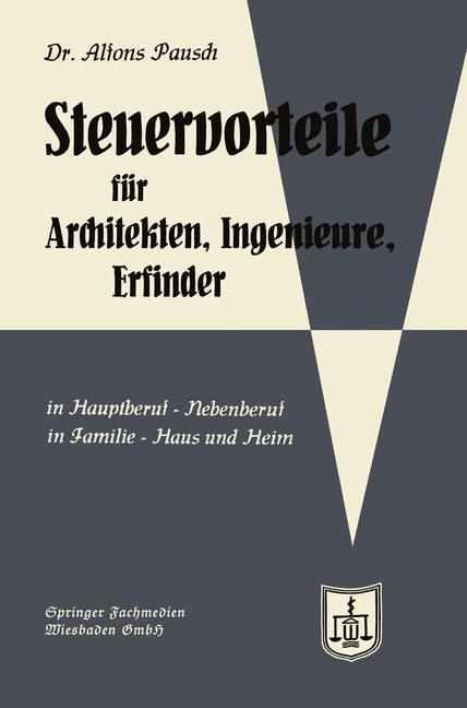Vorderes Coverbild Steuervorteile für Architekten, Ingenieure und Erfinder