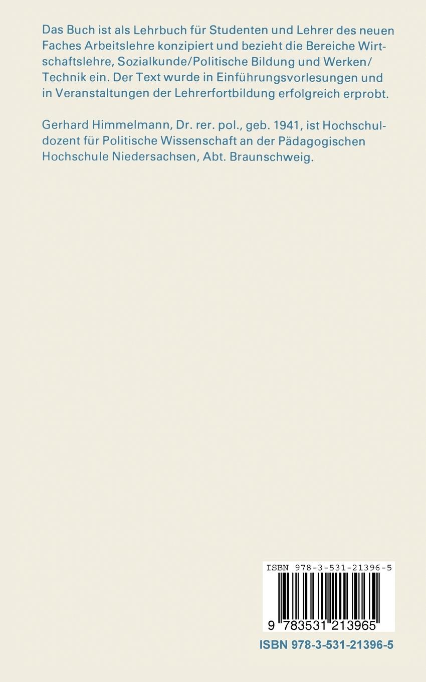 Rückseitencover Arbeitsorientierte Arbeitslehre