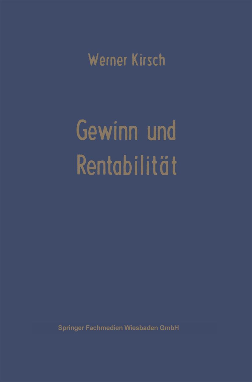 Vorderes Coverbild Gewinn und Rentabilität