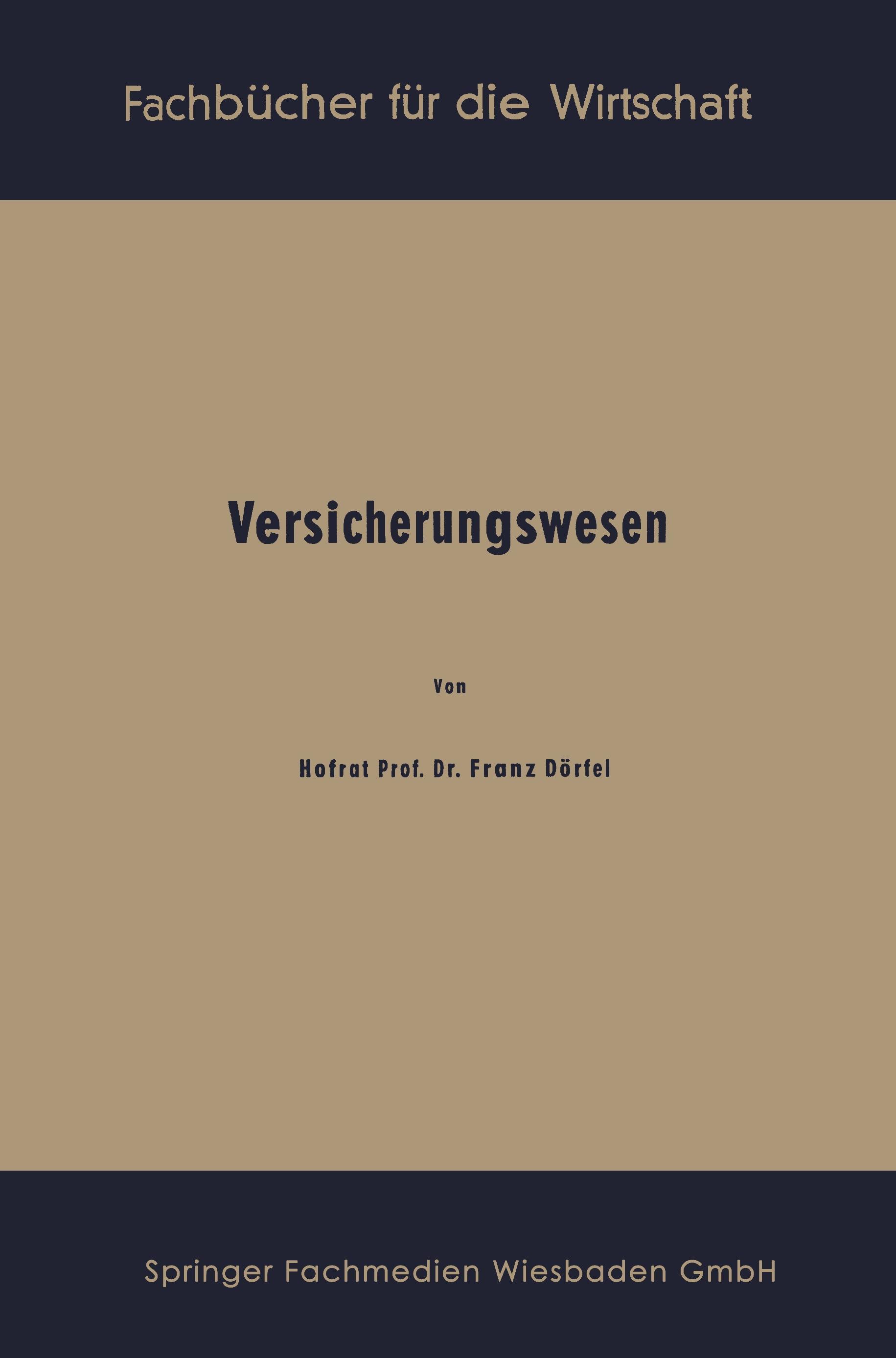 Vorderes Coverbild Versicherungswesen