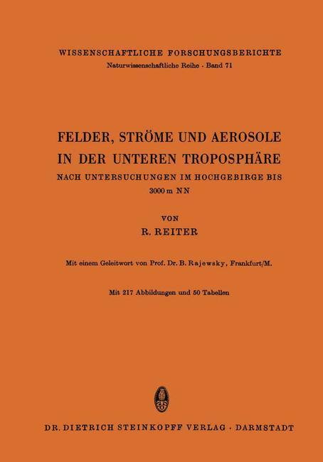 Vorderes Coverbild Felder, Ströme und Aerosole in der Unteren Troposphäre
