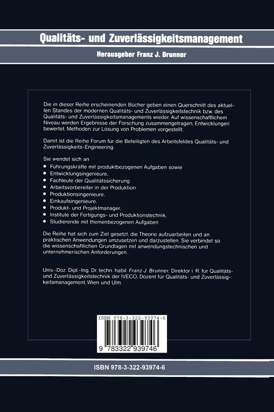 Rückseitencover Zuverlässigkeitsbewertung Zukunftsorientierter Technologien