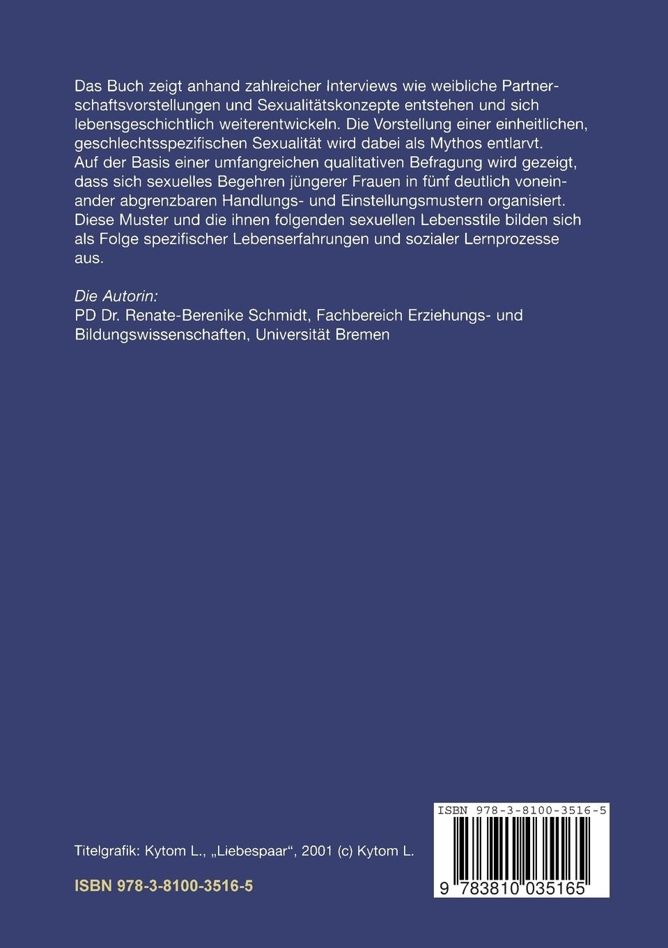 Rückseitencover Lebensthema Sexualität