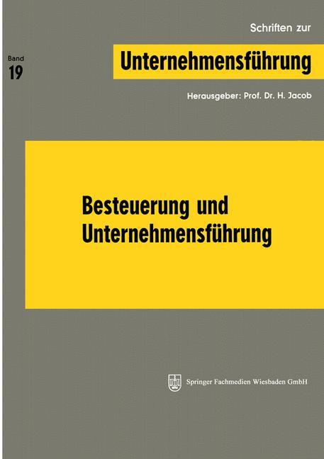 Vorderes Coverbild Besteuerung und Unternehmensführung