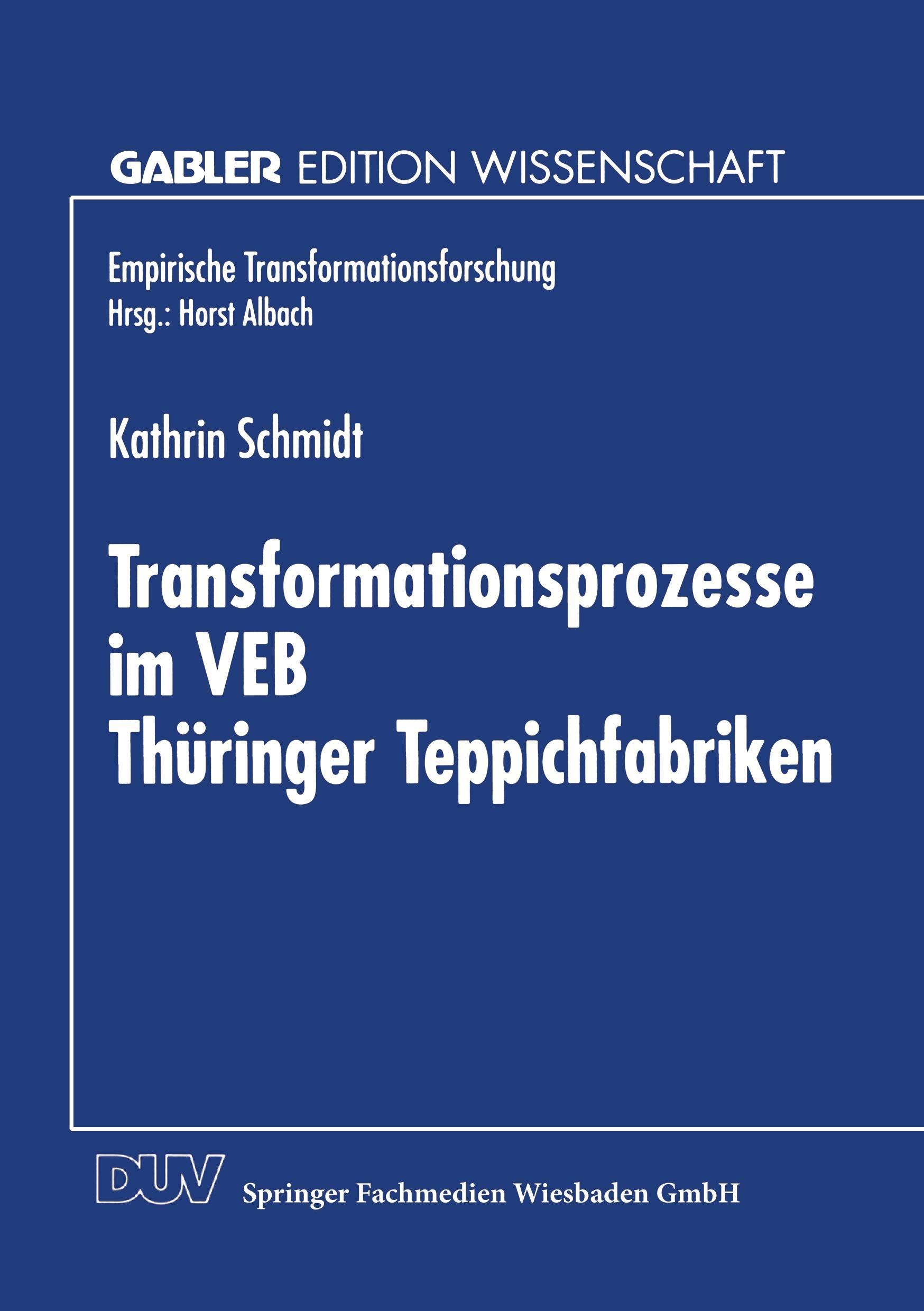 Vorderes Coverbild Transformationsprozesse im VEB Thüringer Teppichfabriken