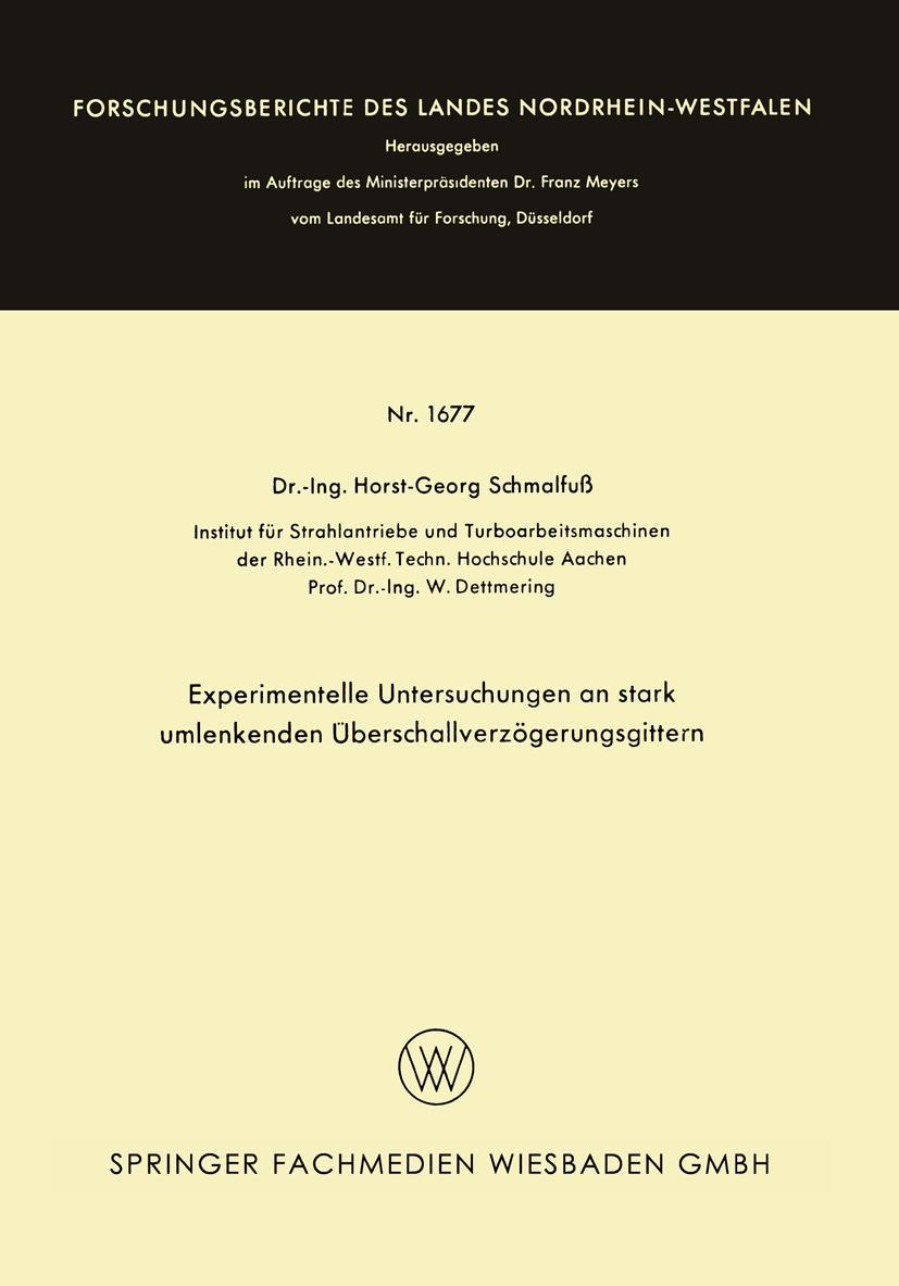 Vorderes Coverbild Experimentelle Untersuchungen an stark umlenkenden Überschallverzögerungsgittern