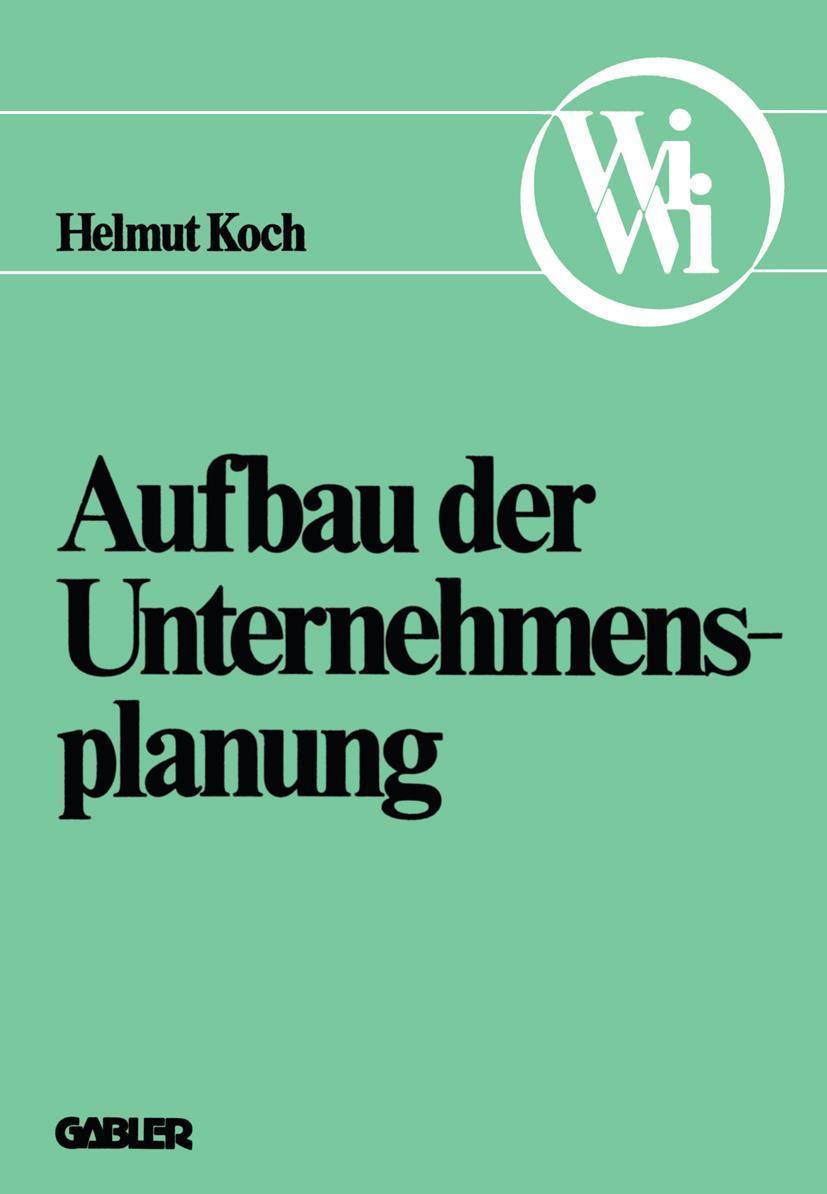 Vorderes Coverbild Aufbau der Unternehmensplanung