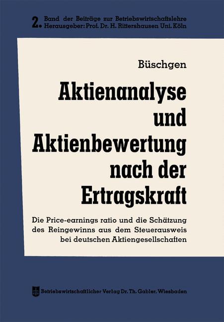 Vorderes Coverbild Aktienanalyse und Aktienbewertung nach der Ertragskraft