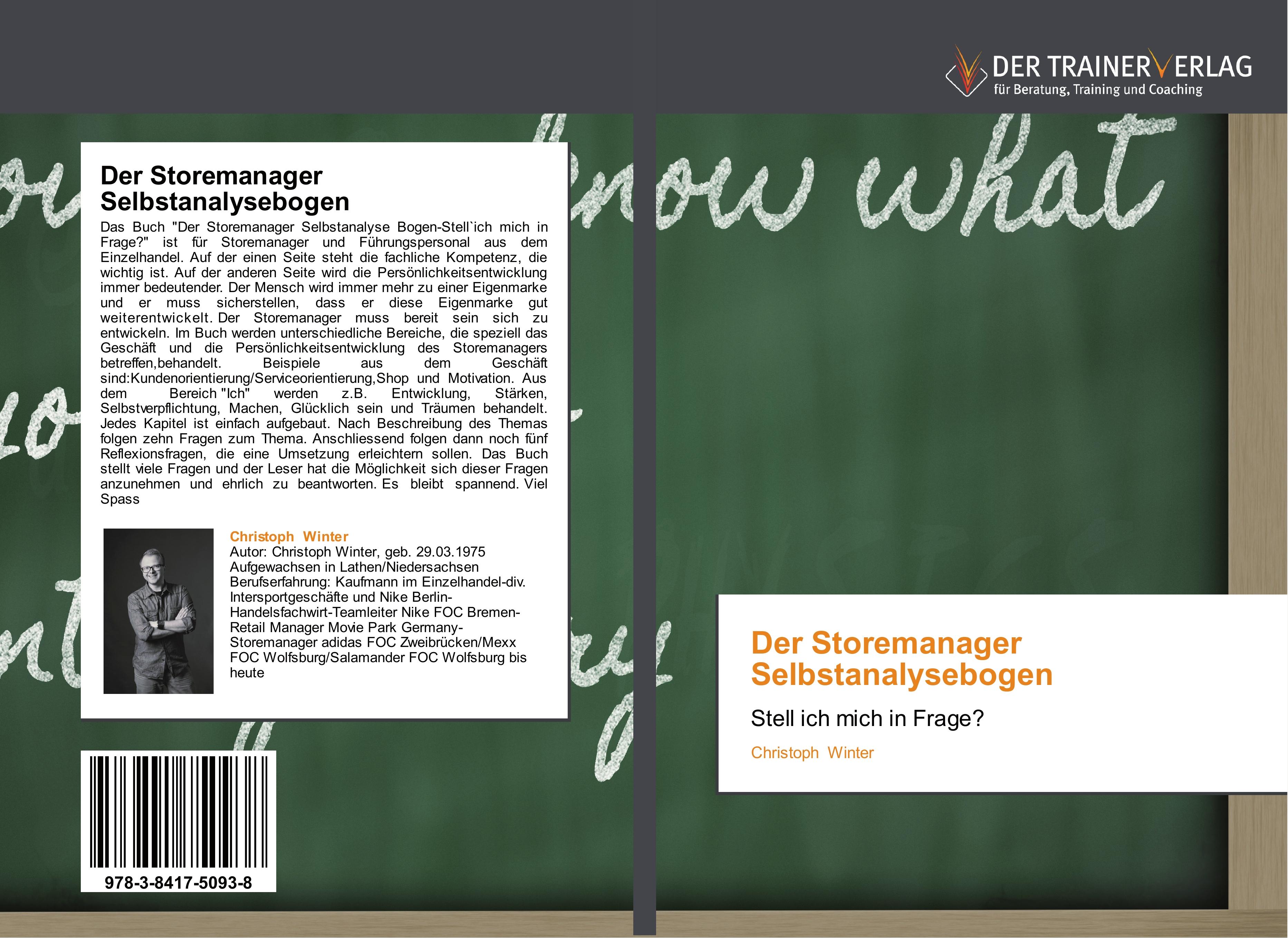 Vorderes Coverbild Der Storemanager Selbstanalysebogen
