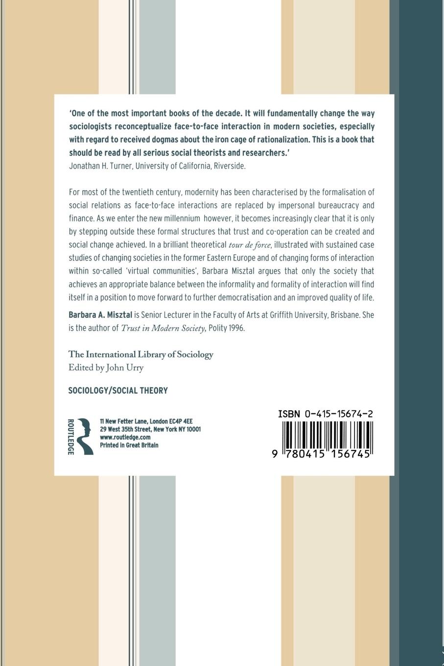 Rückseitencover Informality