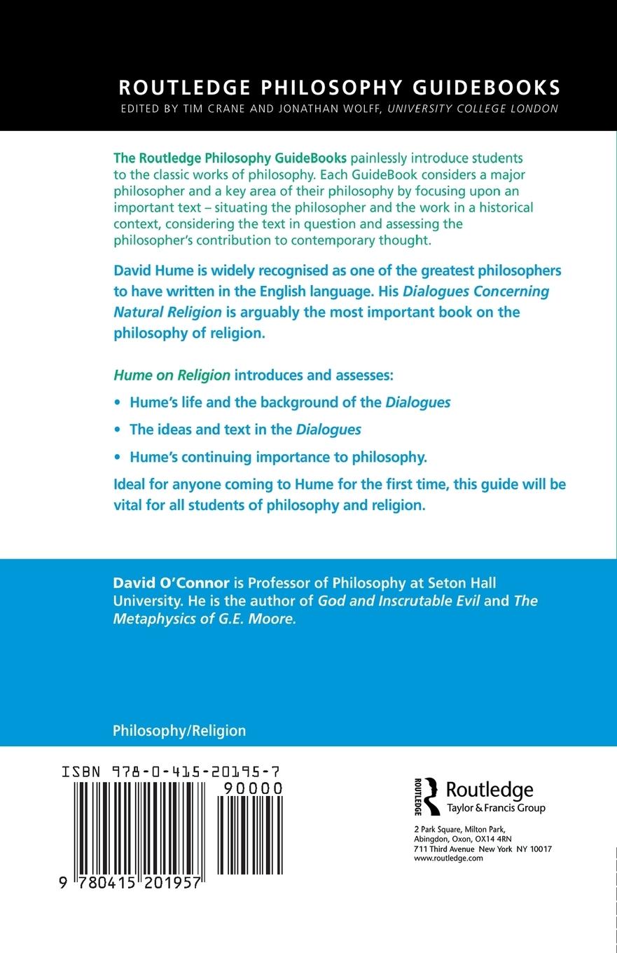 Rückseitencover Routledge Philosophy GuideBook to Hume on Religion