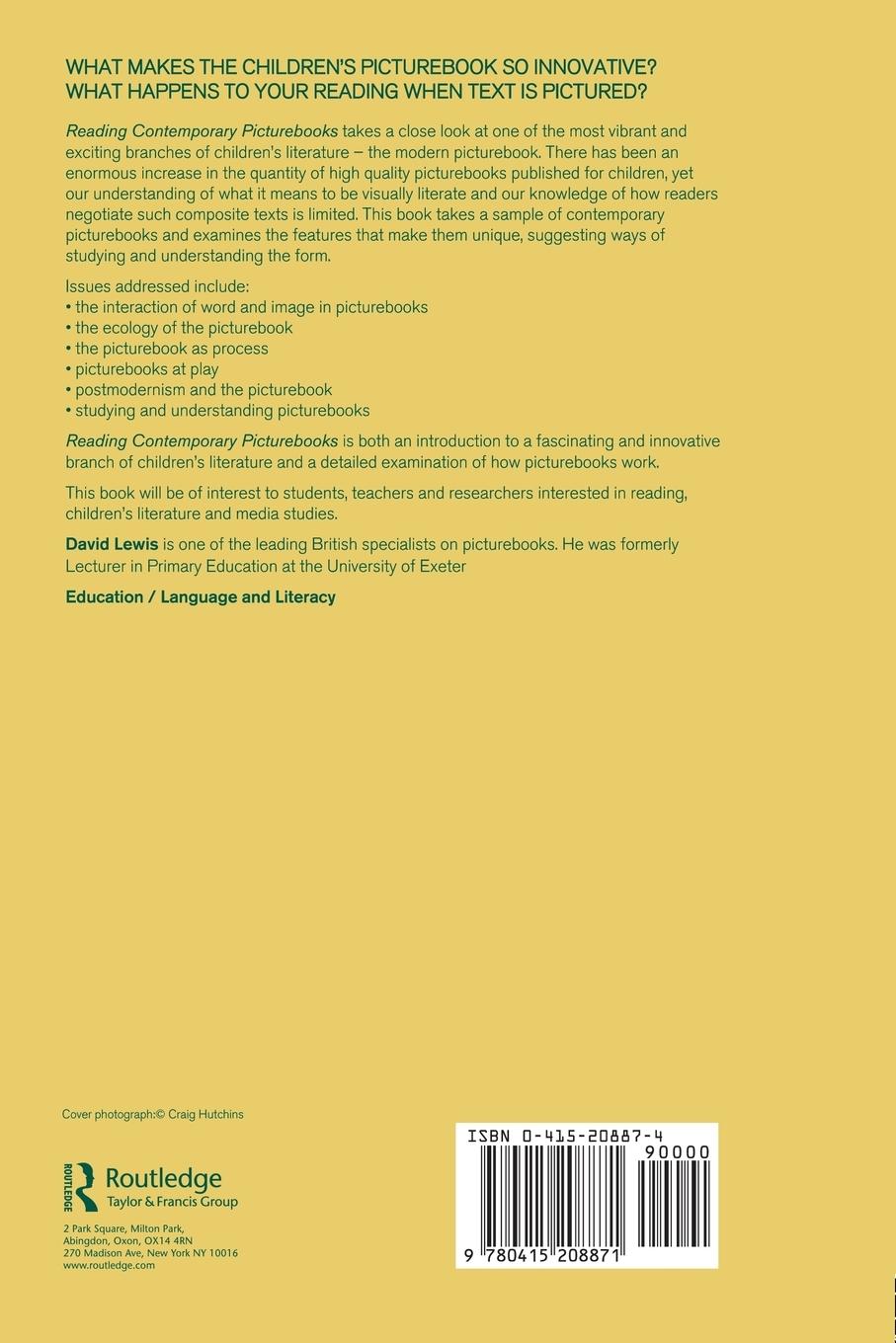 Rückseitencover Reading Contemporary Picturebooks