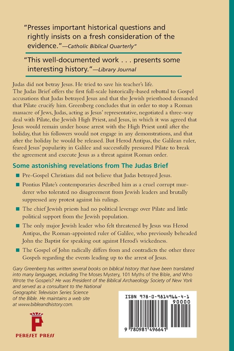 Rückseitencover The Judas Brief