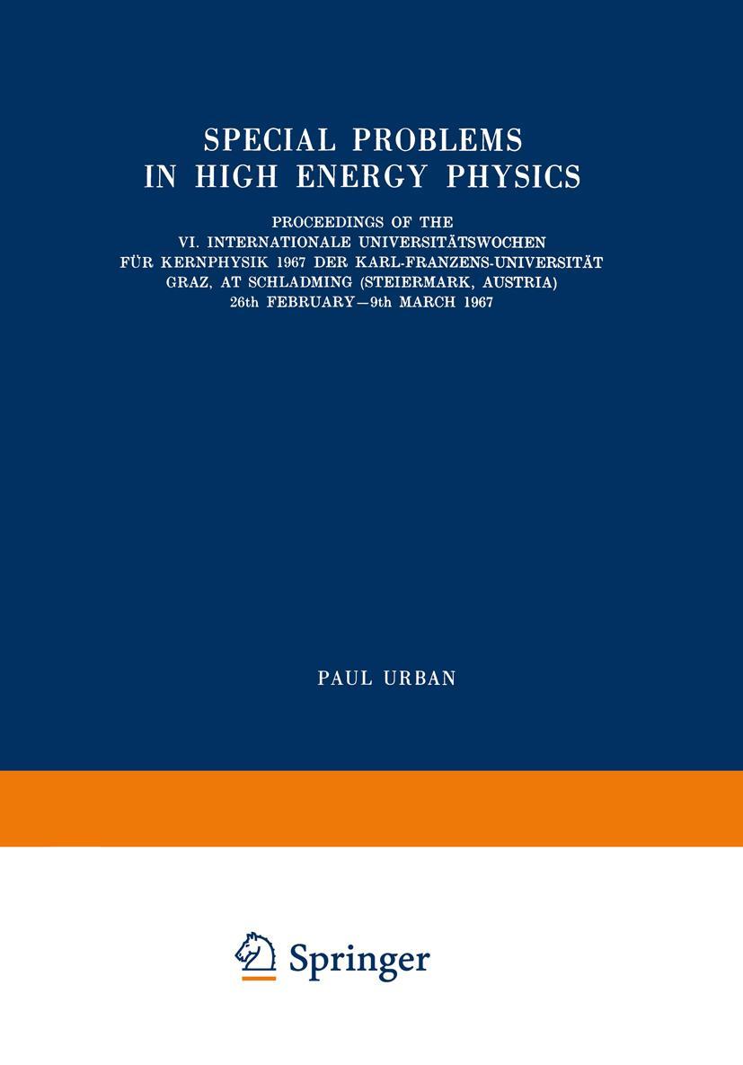 Vorderes Coverbild Special Problems in High Energy Physics