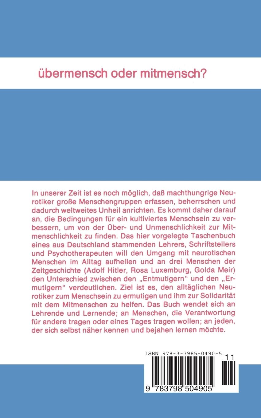 Rückseitencover Wer will schon gern neurotisch sein?