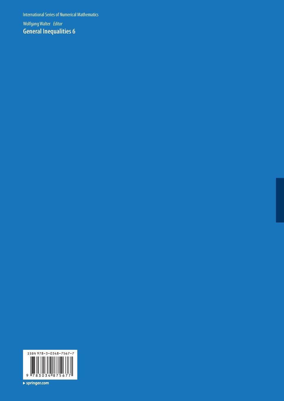 Rückseitencover General Inequalities 6