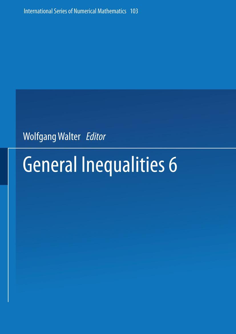 Vorderes Coverbild General Inequalities 6