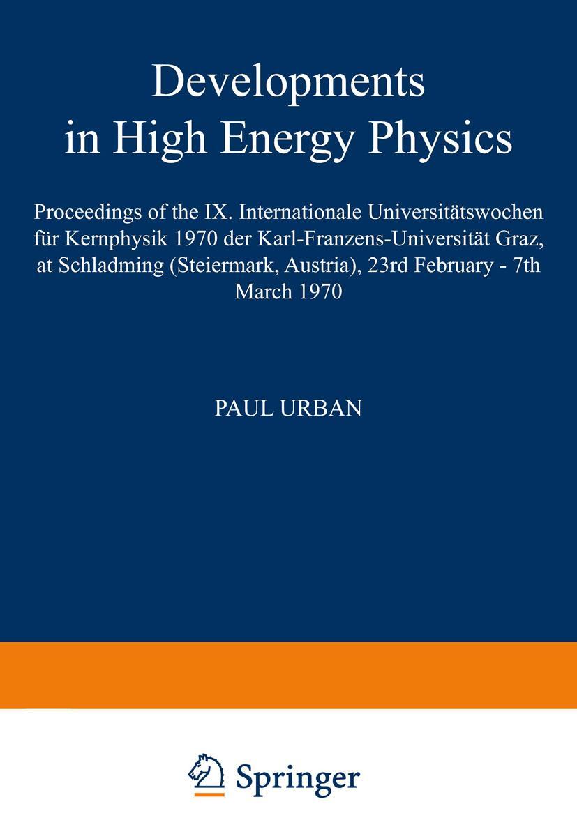 Vorderes Coverbild Developments in High Energy Physics
