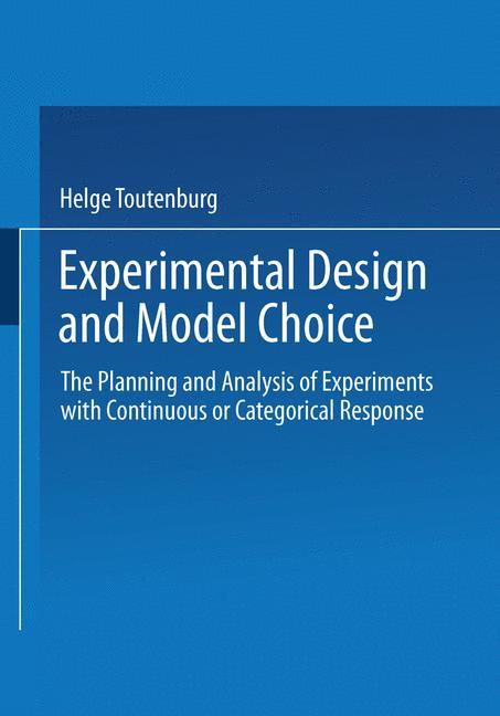 Vorderes Coverbild Experimental Design and Model Choice