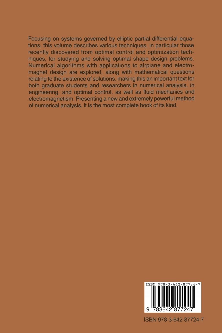 Rückseitencover Optimal Shape Design for Elliptic Systems