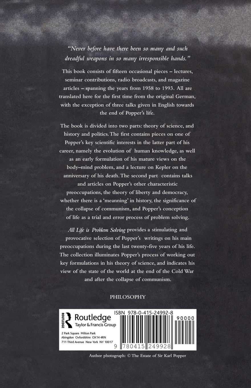 Rückseitencover All Life is Problem Solving