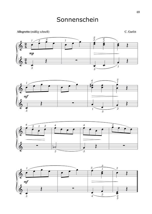 Beispielinhalt (Bild) Klavierschule für Kinder, Band 1