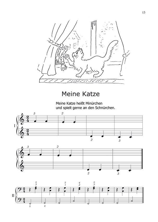 Beispielinhalt (Bild) Klavierschule für Kinder, Band 1