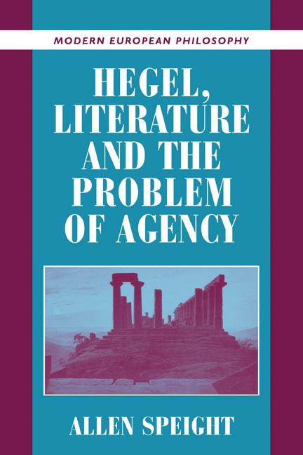Vorderes Coverbild Hegel, Literature, and the Problem of Agency