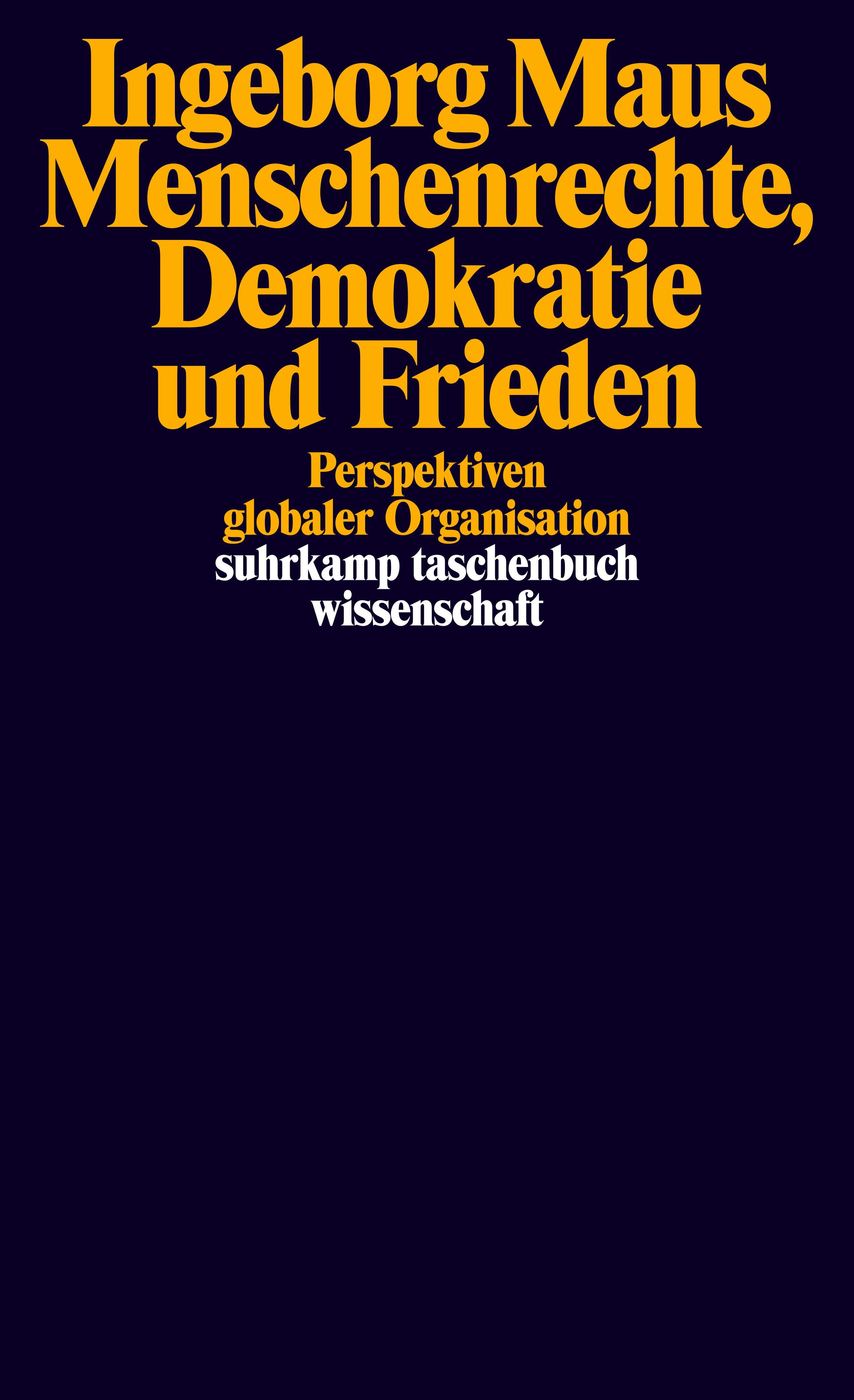 Vorderes Coverbild Menschenrechte, Demokratie und Frieden